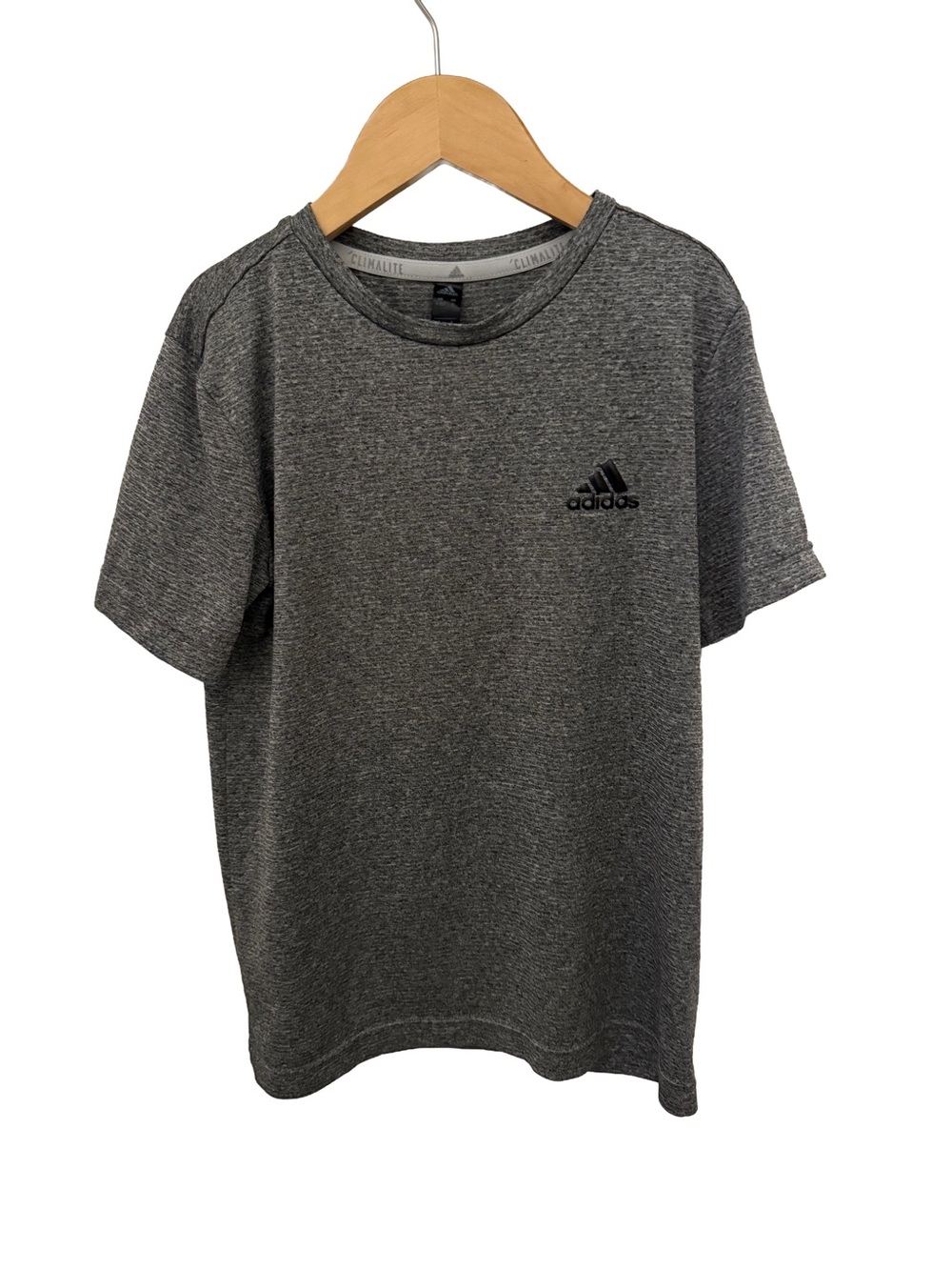 adidas Climalite Kids Heather Charcoal Short Sleeve Tee
